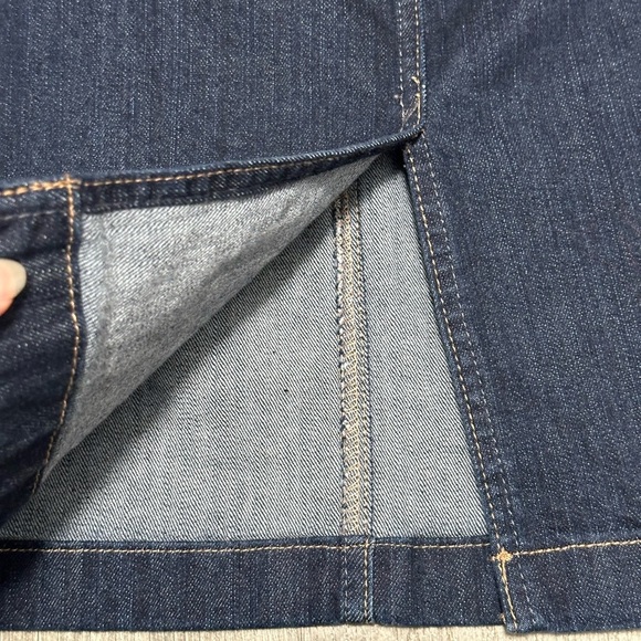 Womens Old Navy 8 Medium Skirt Denim Jean Jeans Navy Blue Straight Stretch NWOT - Picture 6 of 8